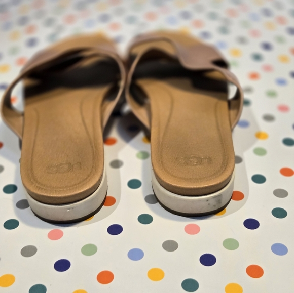 UGG Kari slide sandal mettalic rose gold comf slip on 10 - Picture 4 of 6